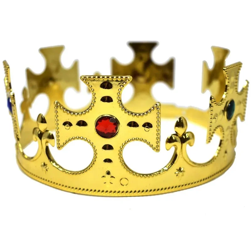 gold medieval king s crown 8 1 4 adjustable diameter