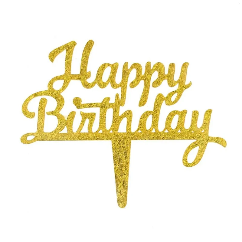 gold shimmer shine birthday cake topper 4 5 inch