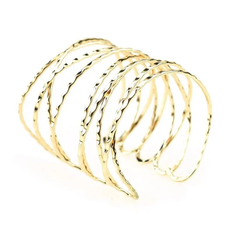 gold textured cuff bracelet 2 3 4