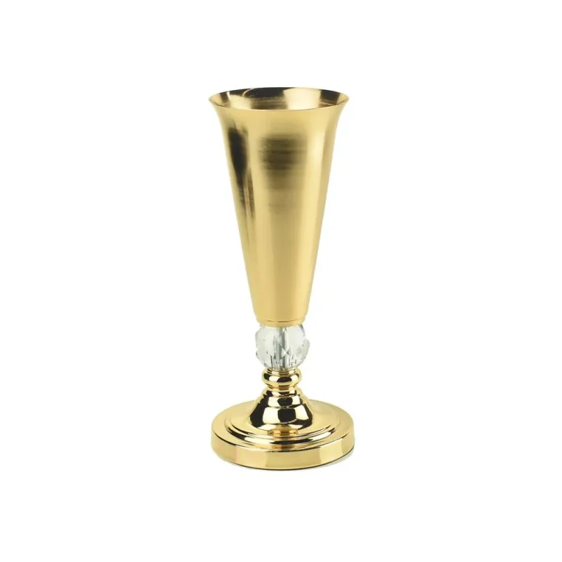 gold trumpet vase with diamond accent 13