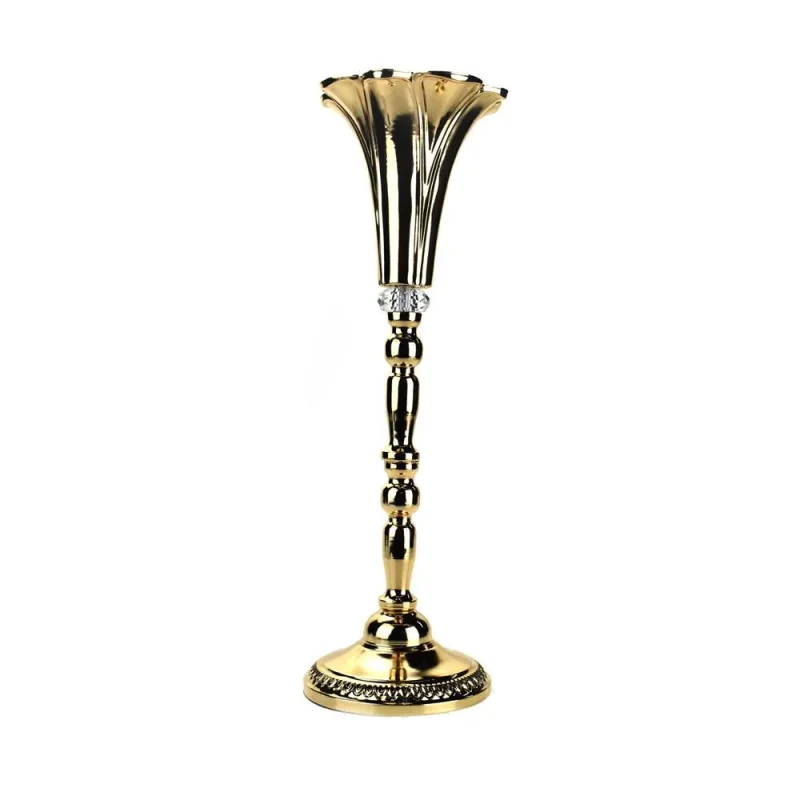 gold tulip metal centerpiece vase 19