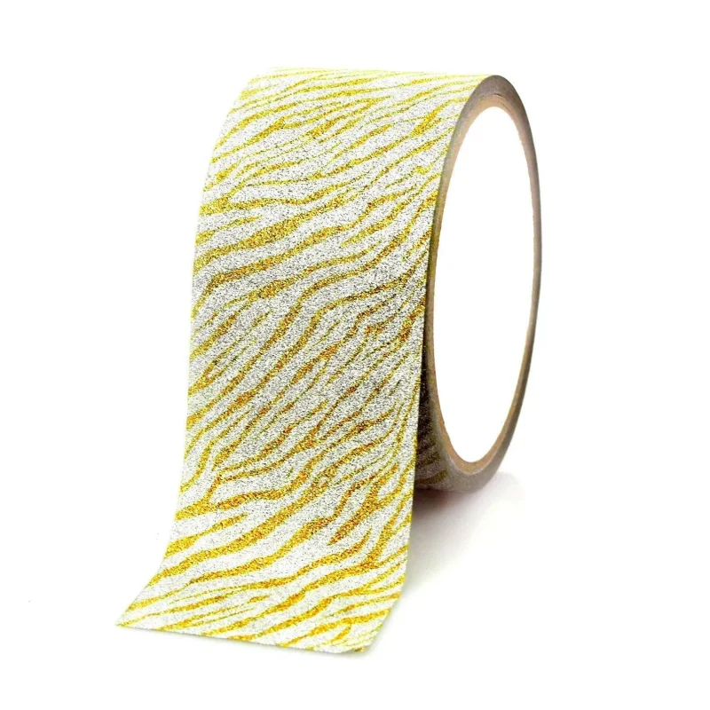 gold zebra print glitter tape 2 x 5 yards