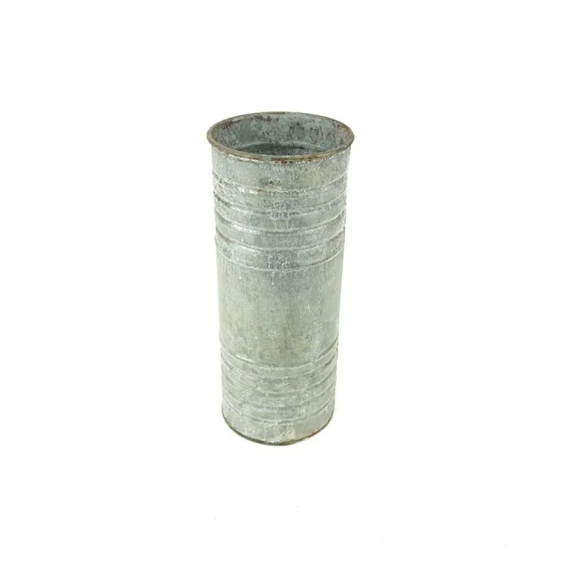 gray 8 inch metal candle holder vase