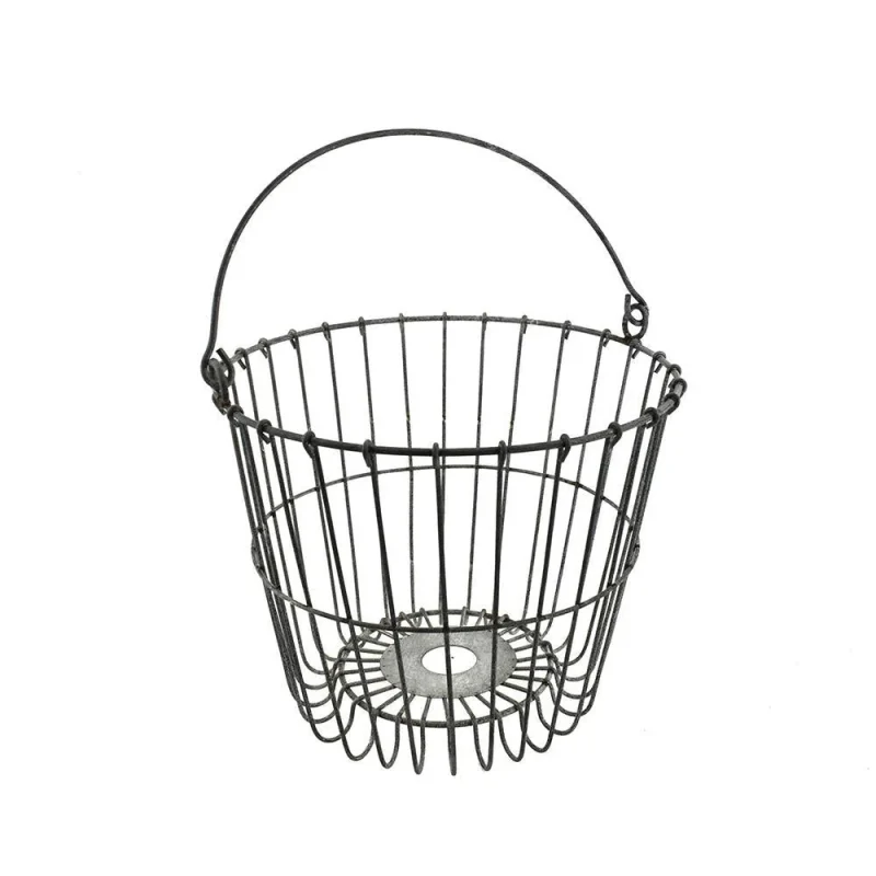 gray metal wire pail 11 inch