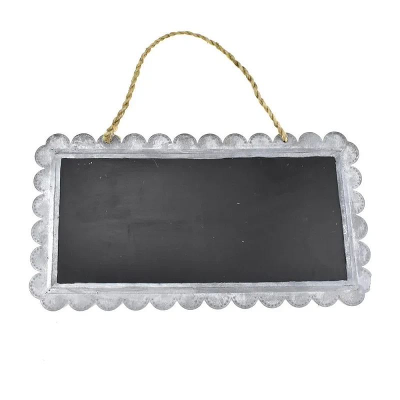 gray scallop edge hanging chalkboard 18 5 inch