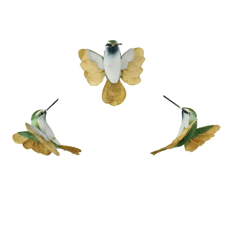 green hummingbird decorations 1 75 inch set of 3