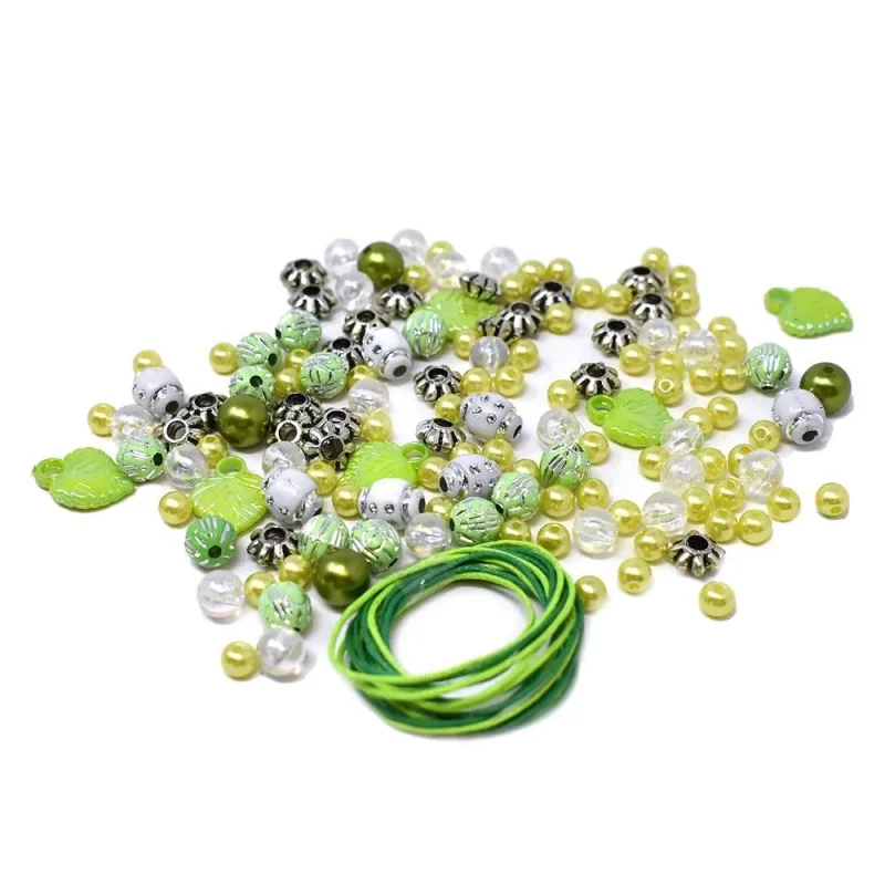 green luxe beading kit with cording