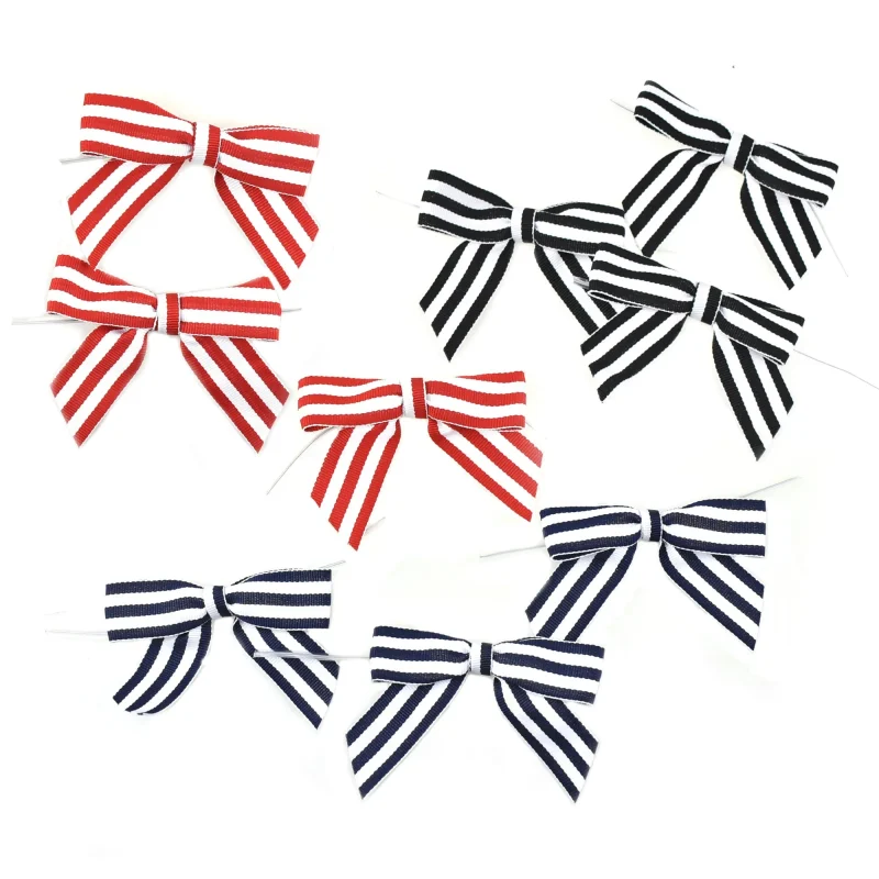 grosgrain striped twist tie bows 7 8 x 10 pack