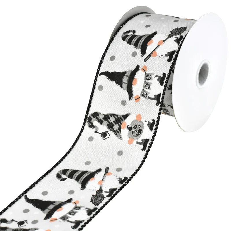 halloween gnome satin ribbon 2 5 inch x 10 yards