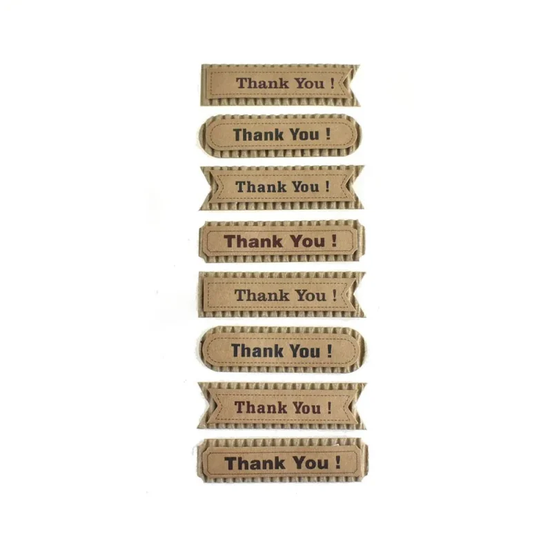 handmade thank you stickers 8 pack self adhesive tags