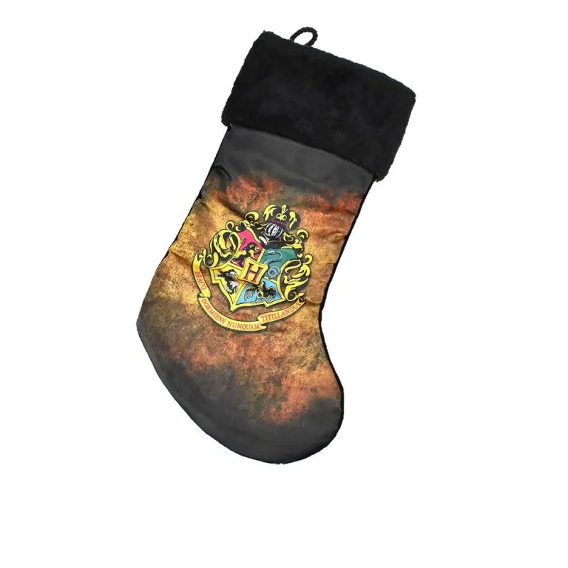 harry potter hogwarts crest 18 inch satin christmas stocking