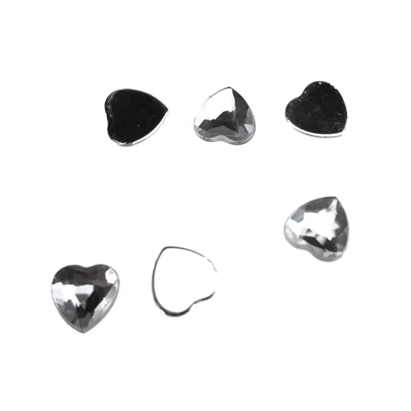 heart shaped rhinestone acrylic diamonds