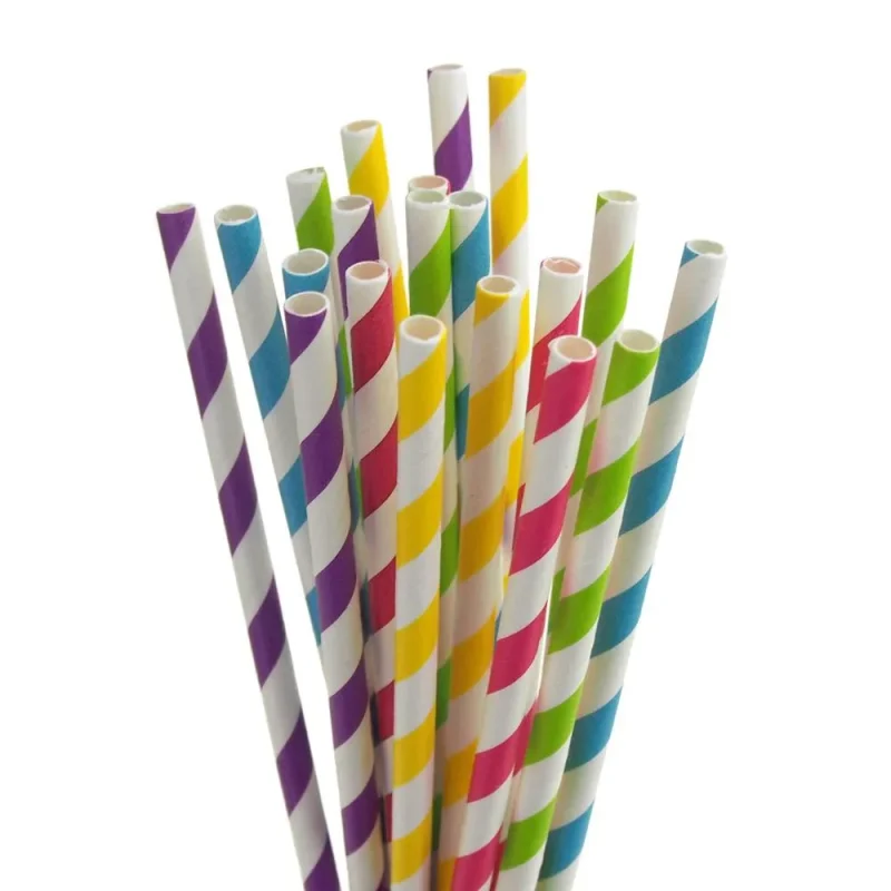 holiday candy stripe paper straws 7 3 4 20 assorted colors