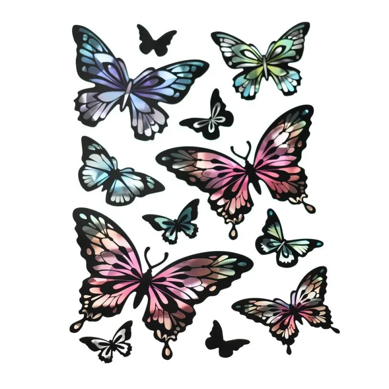 holographic butterfly wall stickers 12 piece removable decor