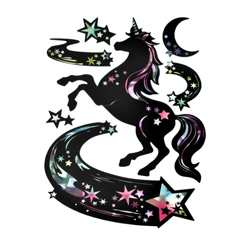 holographic unicorn wall stickers 7 piece set