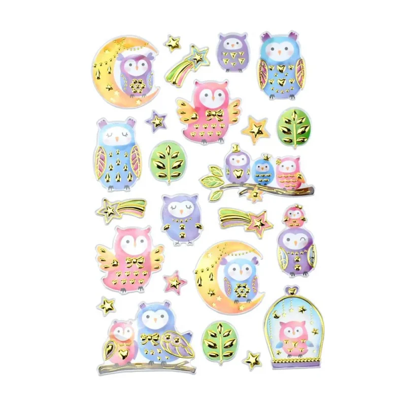 hoot owl foil stickers 24 pack for fun crafting