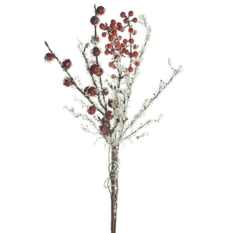 iced berries stem 17 inch artificial