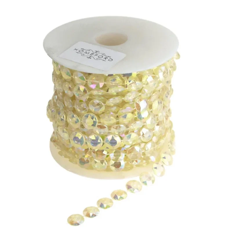 iridescent crystal beaded ribbon 1 2 inch 15 yards