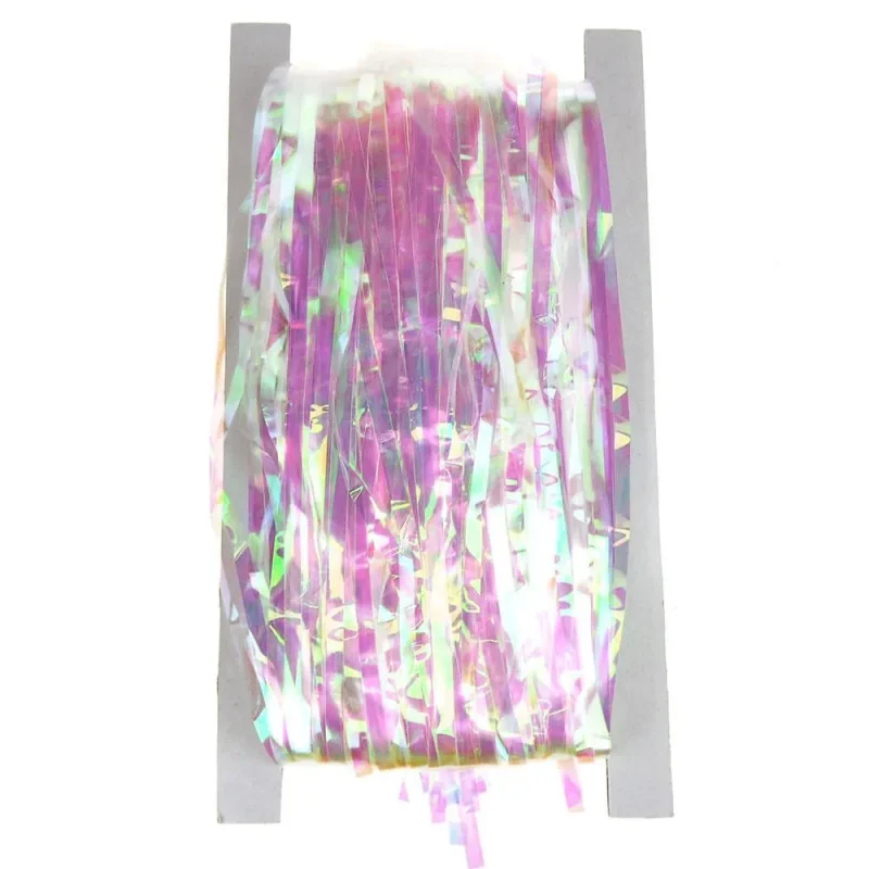 iridescent foil fringed curtain 96