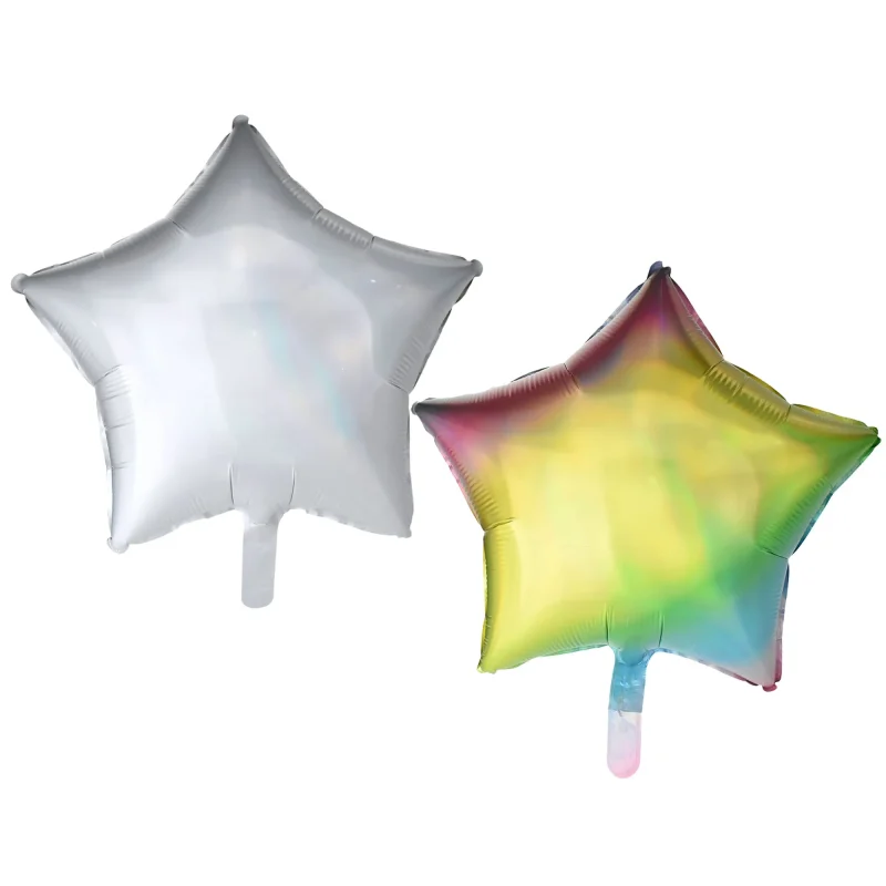 iridescent star foil balloon 20