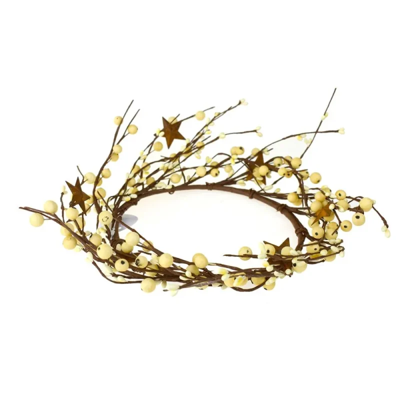 ivory berry star 6 candle ring