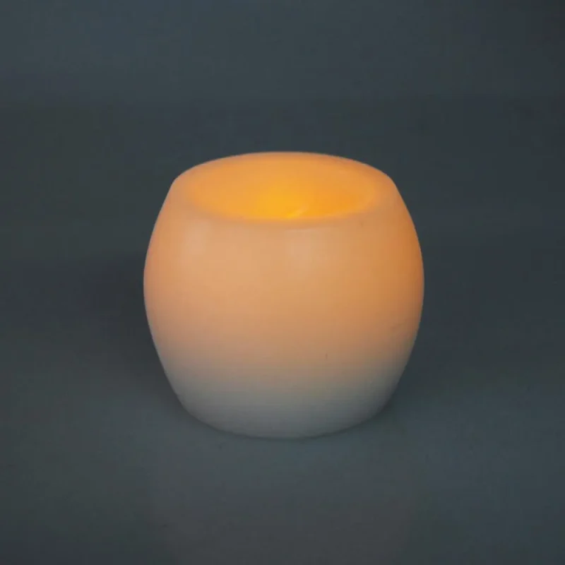 ivory flameless led frosted candle 2x2 inch