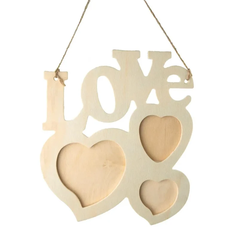 ivory love heart wooden photo frame 8