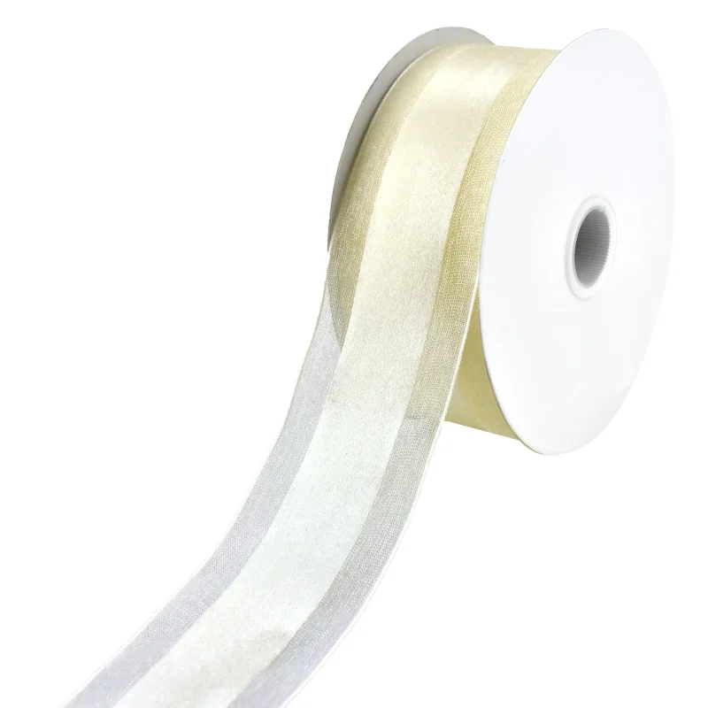 ivory satin organza ribbon 1 5 inch x 25 yards