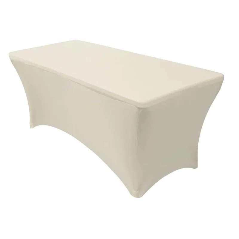 ivory spandex rectangular tablecloth cover 8ft