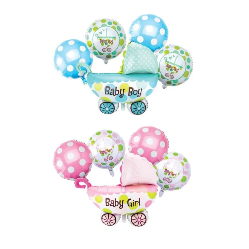 jumbo 24 inch baby carriage foil balloon set