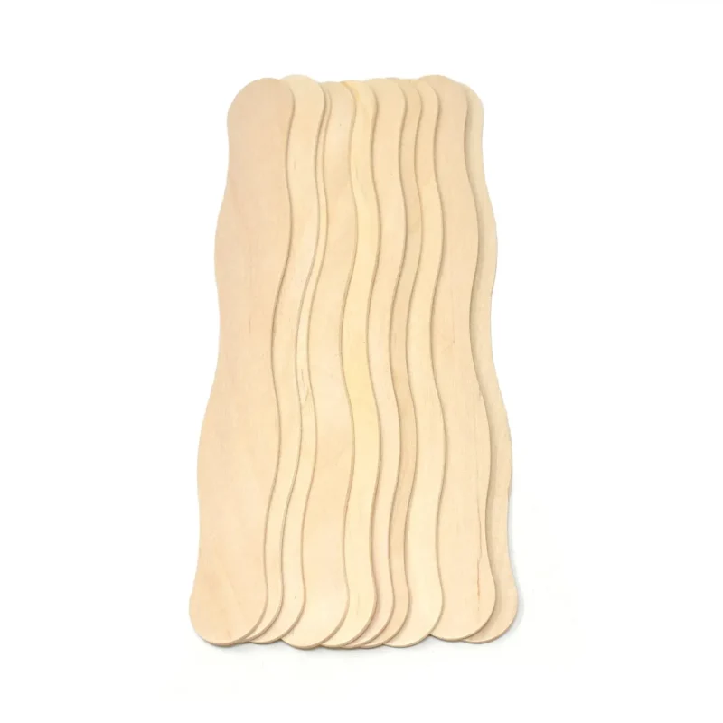 jumbo 8 inch natural wood paddle sticks 10 pack