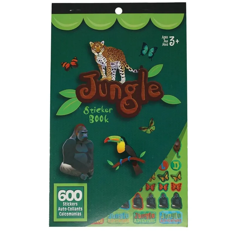 jungle craft 600 piece sticker book assortment