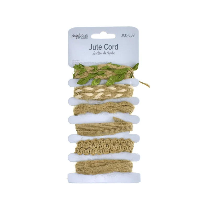 jute cord 6 pack 1m each variety assortment