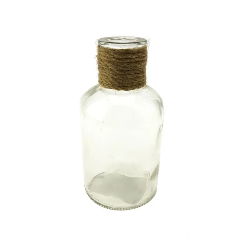 jute twine wrapped clear glass bottle 4 3 4 inch