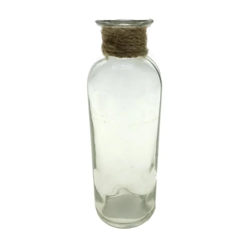 jute twine wrapped glass bottle clear 6 1 4 inch