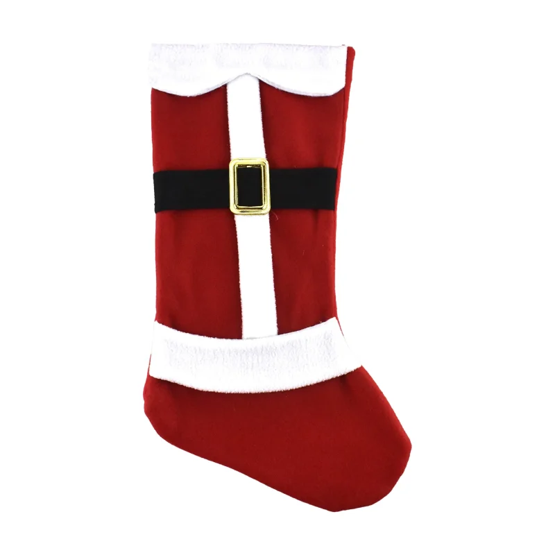 large 18 santa claus fleece christmas stocking