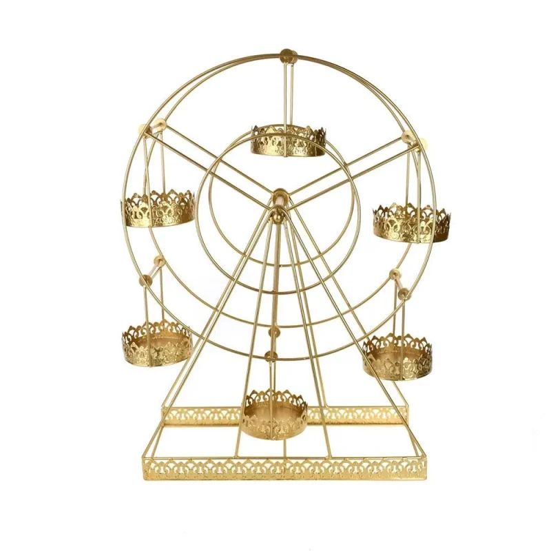 large gold metal ferris wheel cupcake stand 22 inch