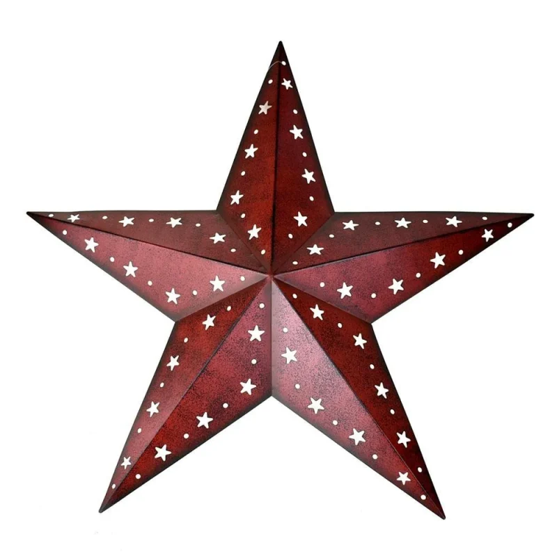 large red metal star wall decor 29 inch