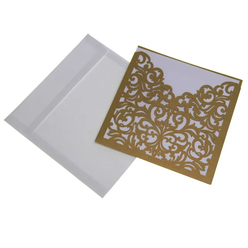 laser cut blank invitations 5 3 4 x 8ct