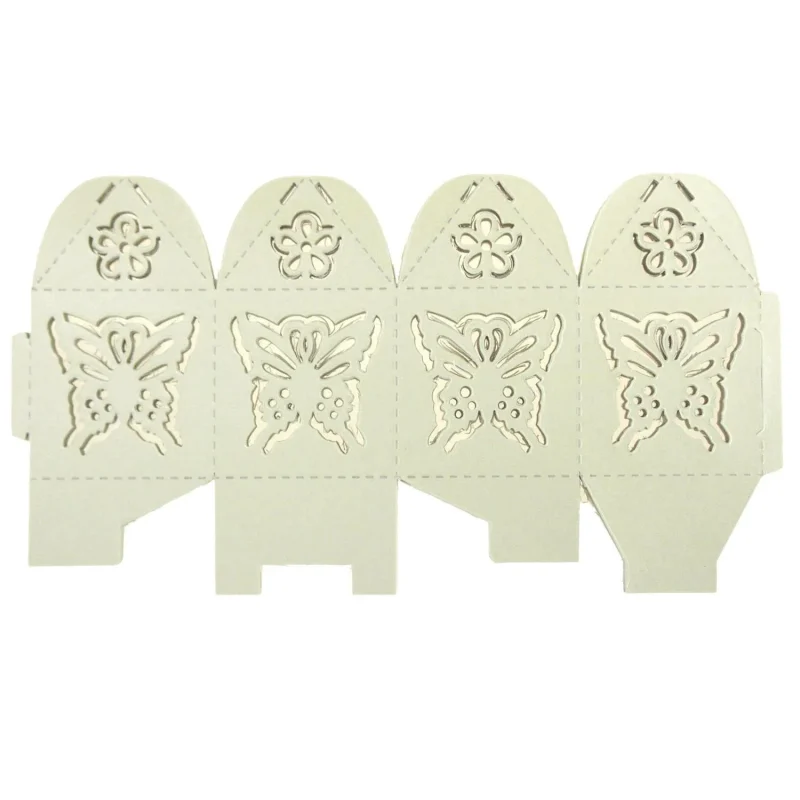 laser cut butterfly favor boxes 2 ivory 12 pack