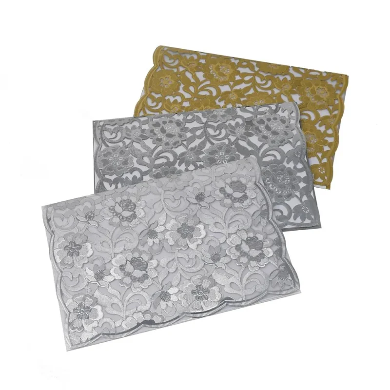 laser cut floral rectangular invitations 7 1 4 inch 8 pack