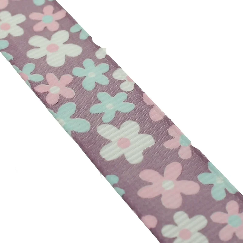 lavender grosgrain floral ribbon roll 5 8 x 10 yards