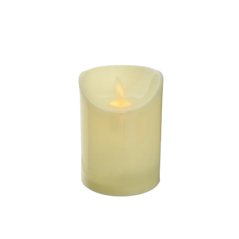 led plastic swing flame candle 4 inch