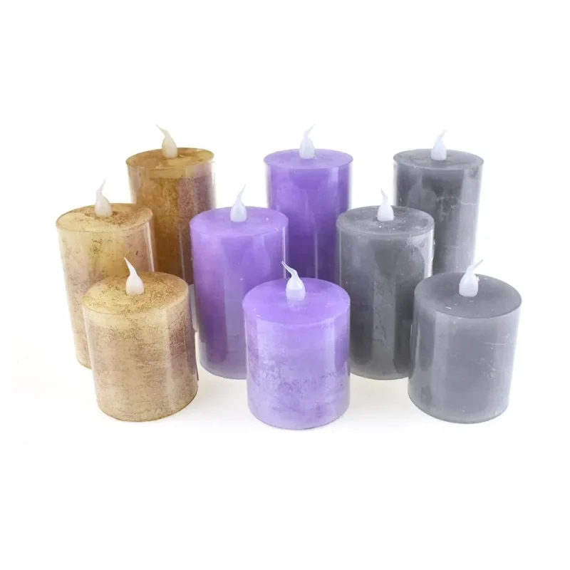 led votive candle with timer battery operated