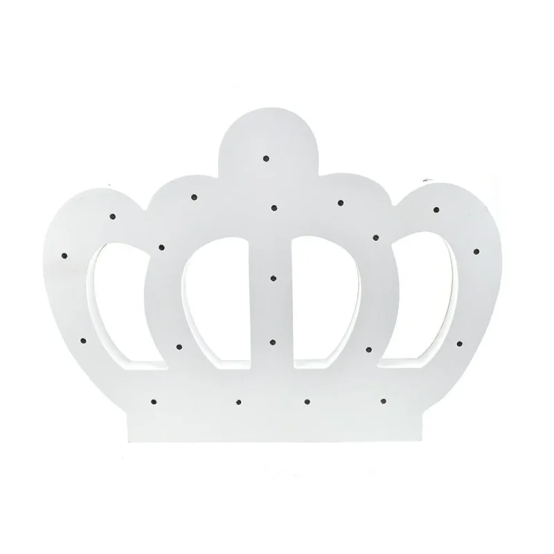 led wooden crown white 11 25 inch