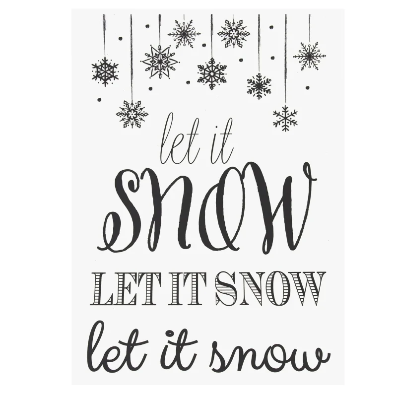 let it snow winter wall decor clear 11 25 inch