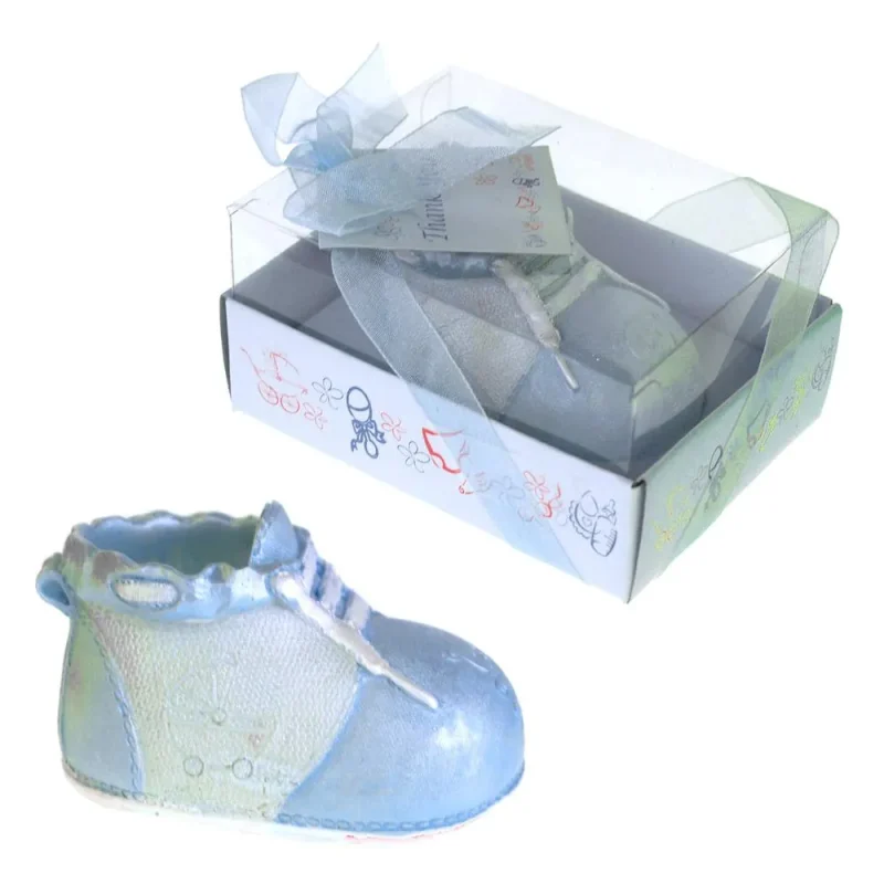 light blue baby bootie shoe favors 2 3 4 inch souvenirs