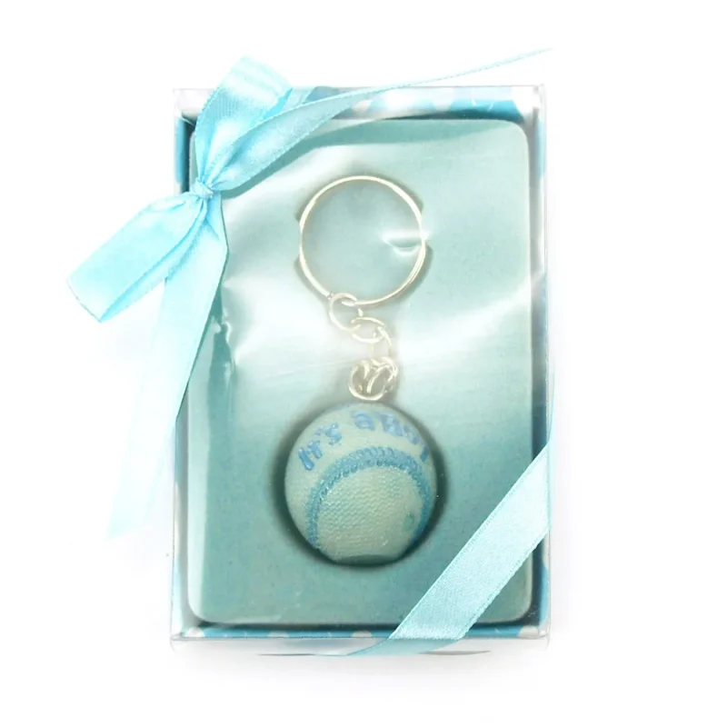 light blue basketball keychain favors 4 inch