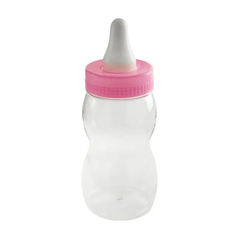 light pink 10 baby milk bottle coin bank