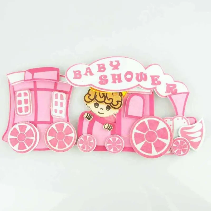 light pink 4 inch choo choo train foam decoration